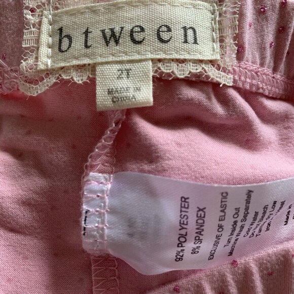 Btween Girls 2T Unicorn Graphic Tie Dye Tee, Pink Pants, Matching Scrunchie New - Picture 6 of 8